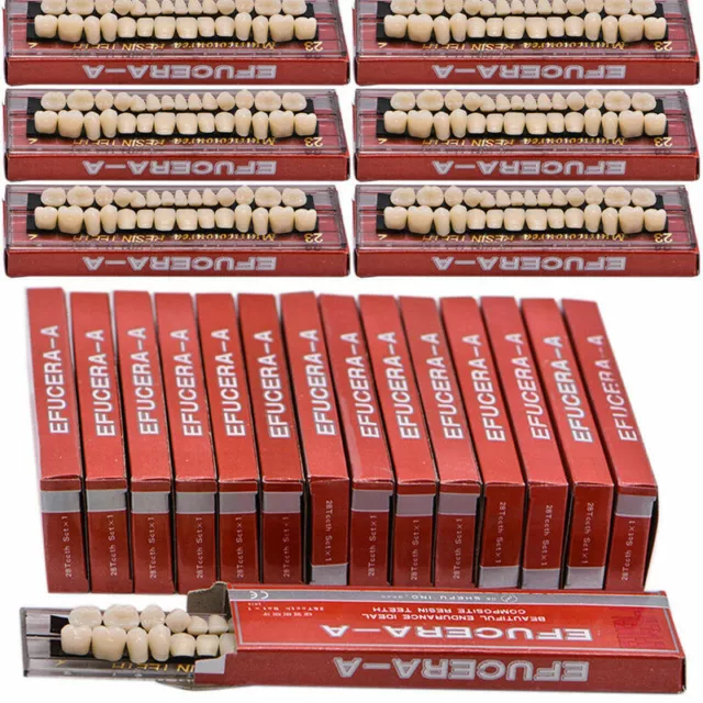 2800PCS Denture 23# Shade A2 Acrylic Resin Full Set Teeth Upper Lower Dental