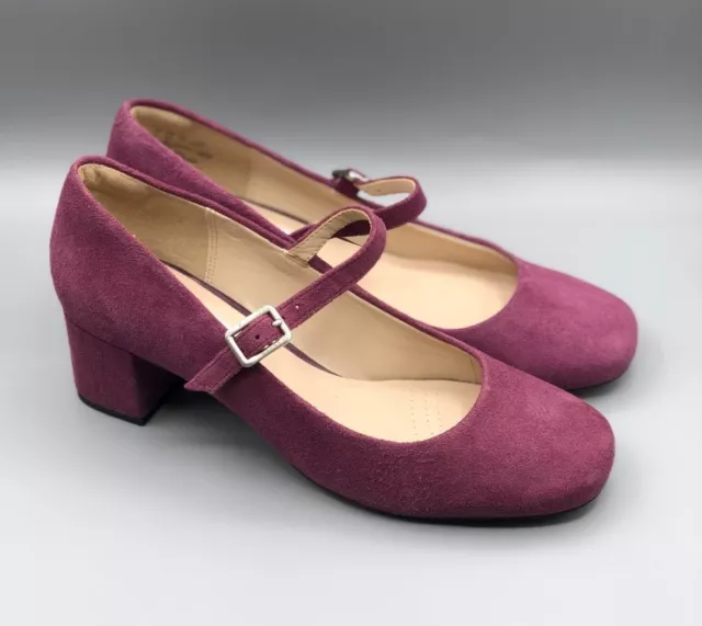 Caracterizar paquete Fácil de suceder NEW CLARKS "CHINABERRY Pop" Ladies Plum Suede Smart Court Heels UK 4 D EUR  34,94 - PicClick IT