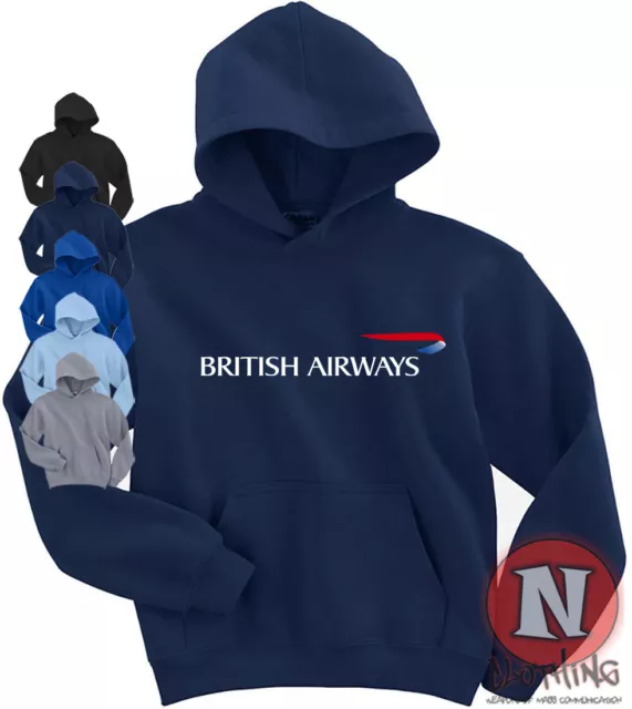 British Airways new logo hoodie Airlines planes airports Pilots crew Hooded