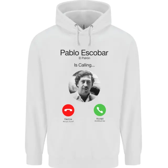 Pablo Escobar El Patron Is Calling Mens 80% Cotton Hoodie