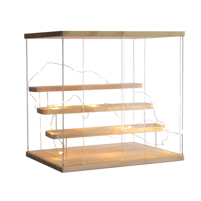 USA Clear Display Case Countertop Acrylic Box Large Storage Collectible Showcase