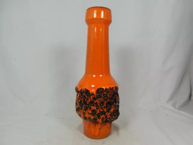 Beautiful orange 70´s design Kreutz Keramik  " Fat Lava " pottery vase 401