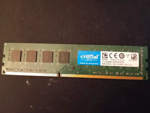 Crucial 8 Go (1x8 Go) 1600MHz 240-Broches UDIMM DDR3L RAM