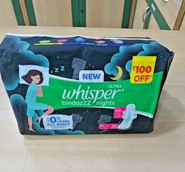 Whisper Bindazzz Nights Serviettes Hygiéniques pour Femme XL+30 serviettes