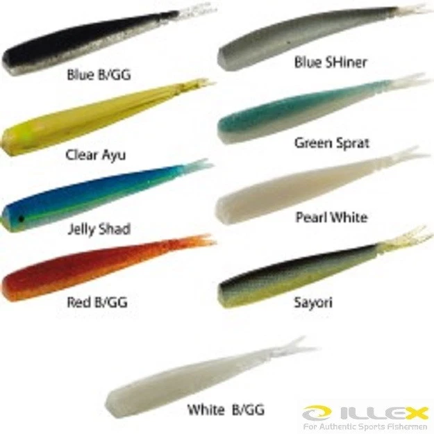 Leurre Souple Illex Jerk Lightning Nitro Soft Jerk 110 - Lot De 8, Coloris Red Back/GG