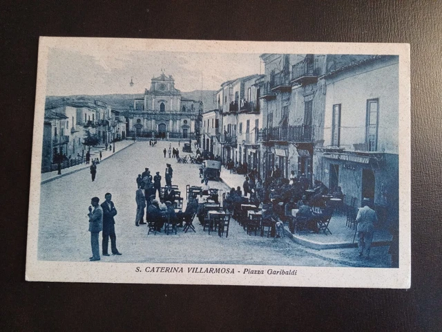 1935 Santa Caterina Villarmosa (Caltanissetta) - p.zza Garibaldi - bar caffè