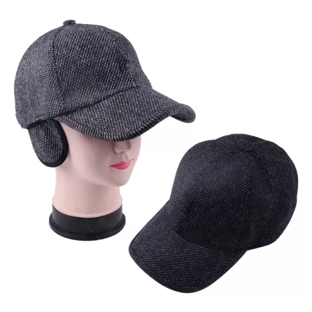 Pico Gorra de Béisbol gorras Plegable Hombre Invierno con Orejeras Solapas