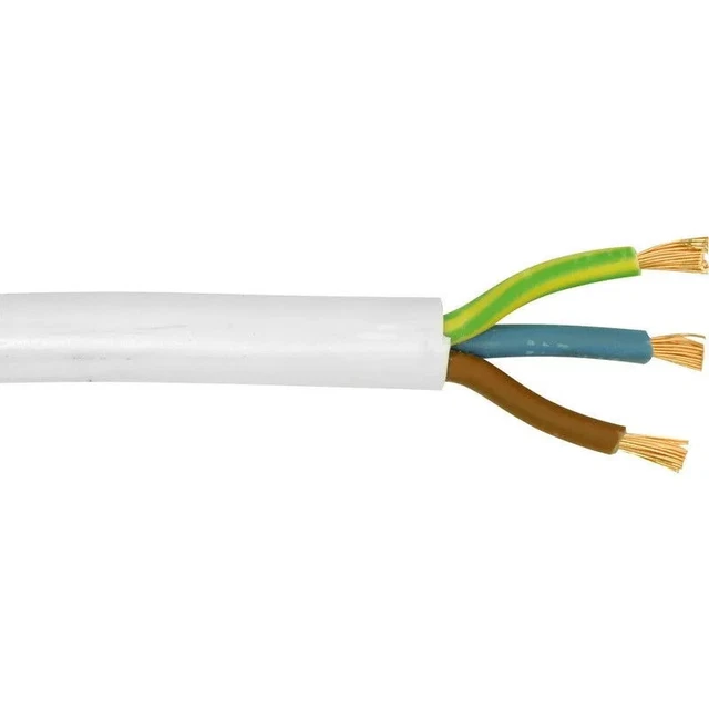 1.0mm 4 Core Flex Cable White - Cut Per M