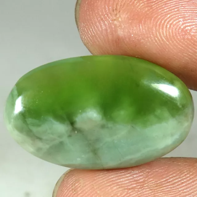 100% Natural Green Aquamarine Oval Cabochon Loose Gemstone 19.65Cts 16x 29x 05mm