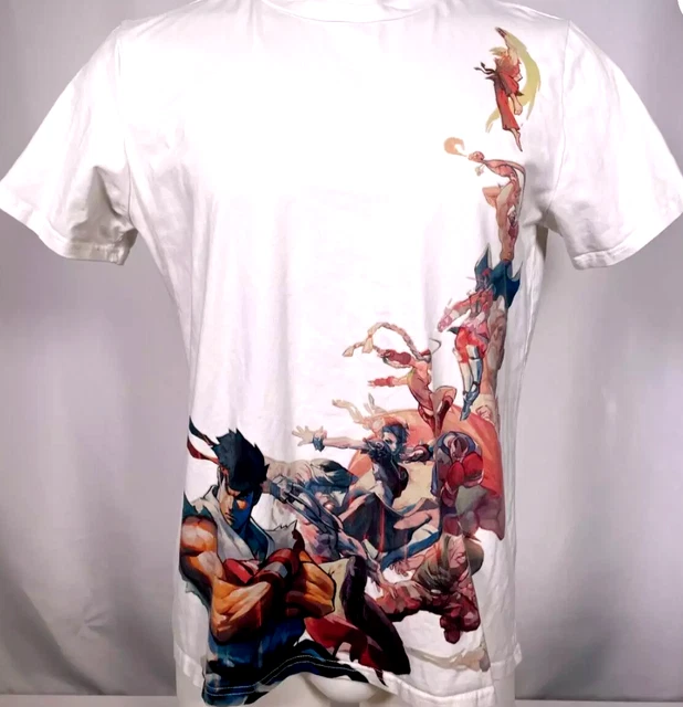 HUF CAPCOM STREET Fighter Chun-Li & Cammy White Graphic T-Shirt Sz M Video Game $19.95 - Foto 2