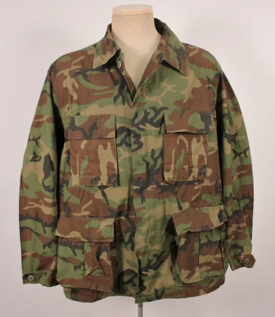 Men's VTG 1970s Post Vietnam War '79 US Army Camo RDF Shirt Jacket Sz L 70s Top