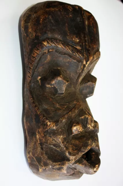 Ibibio Ekpo Society Hand Carved Ceremonial Tribal African Wood Mask Nigeria Rare 3