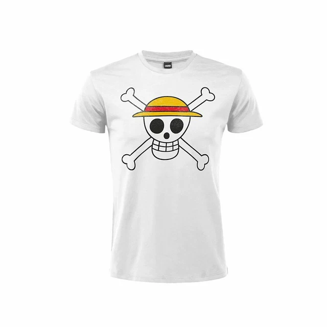 T-Shirt One Piece bianca teschio originale ufficiale manga