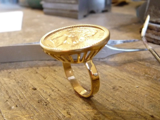 Bague piece 20 francs or 2025