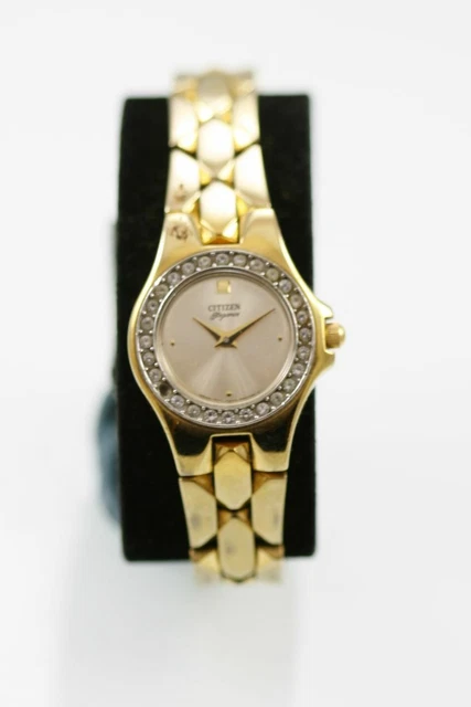 Montre Femme Acier Inoxydable Or - Cadran Champagne - étanche 30m - Quartz - Occasion