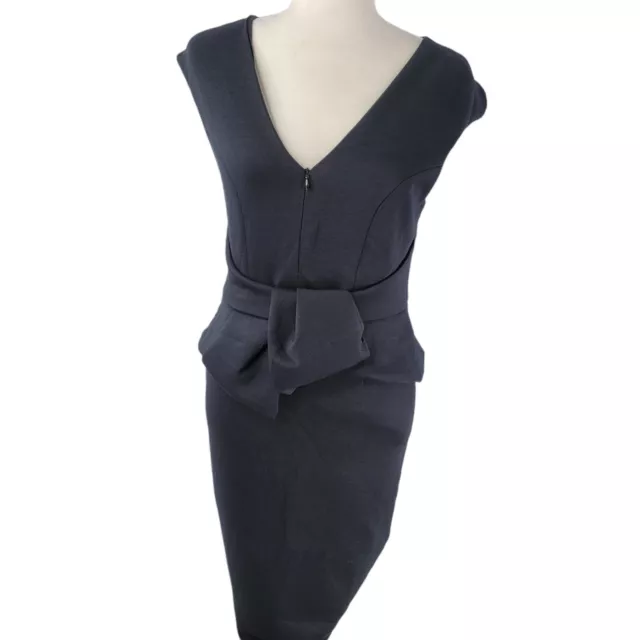 Venus Womens Size 6 Little Black Dress Silver Zips Party Career Wedding Work