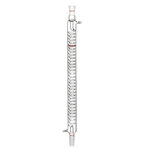 Borosilicate Glass Graham Condenser with 24/40 Joint 500mm Jacket Length Lab