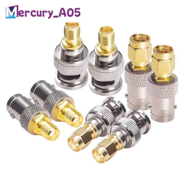 SMA auf BNC-Stecker Kit 8PCS männlich weiblich RF Koax Koaxial Adapter Konv E2D3