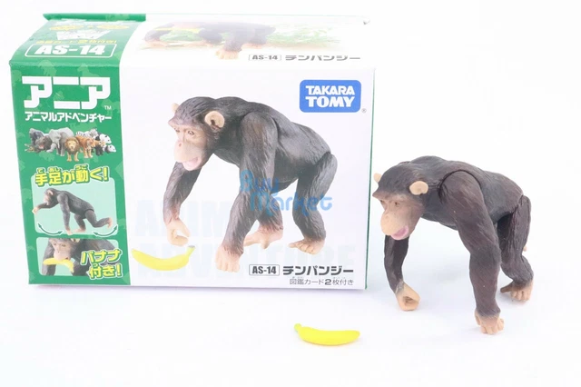Figurine Articulée Chimpanzé Takara Tomy ANIA - Modèle Détaillé Avec Accessoire Banane - Japon