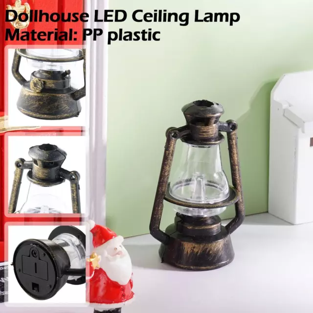 1:12 LED dollhouse miniature ceiling light table lamp floor night light H6O8