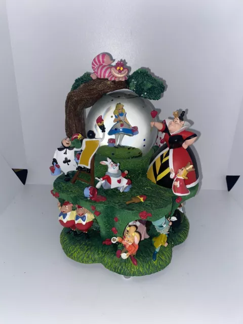 Alice In Wonderland Snowglobe Painting the Roses Red New No Box Works WDW HTF
