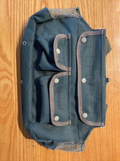 Danielson Green Canvas Fishing Creel Tackle Bag Adjustable Strap