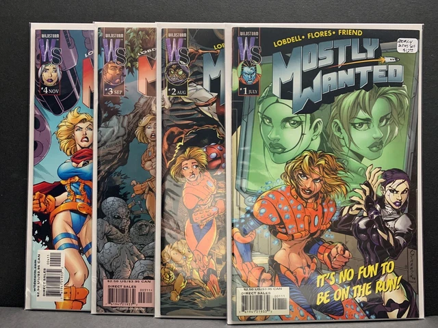 Mostly Wanted #1-4 (VF/NM) 2000 Wildstorm Complete Series Set lot