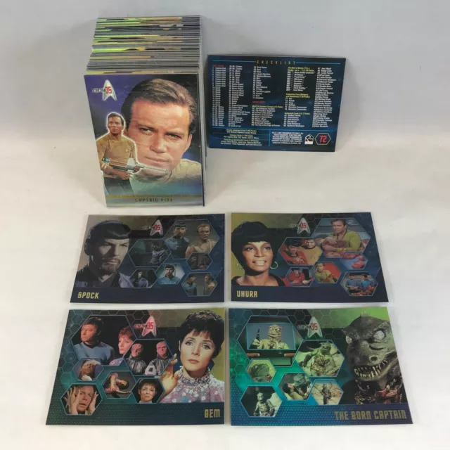 STAR TREK 35th ANNIVERSARY (2001) Complete HOLFOIL GOLD-STAMPED Card Set (72)