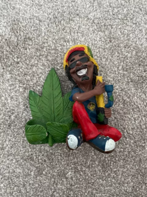 Rasta Jamaican Man Sitting down Ashtray Decoration