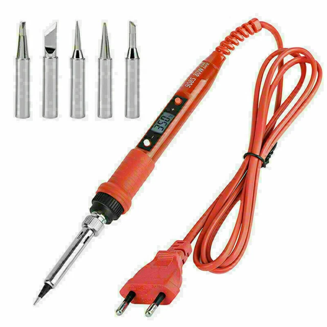 220v/110v Soldering Iron Wood Temperature LCD Burning Tips Digital Electric