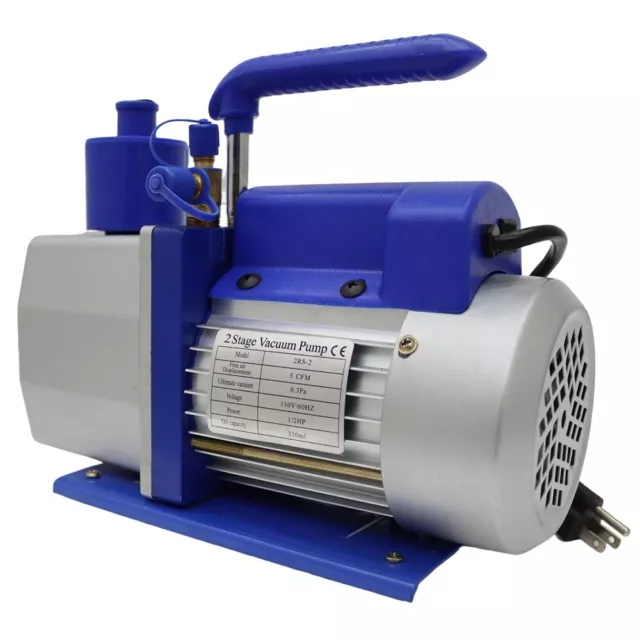 110V 5CFM Vacuum Pump 2L 0.3Pa Dual-stage Rotary Vane Vacuum Pump 3