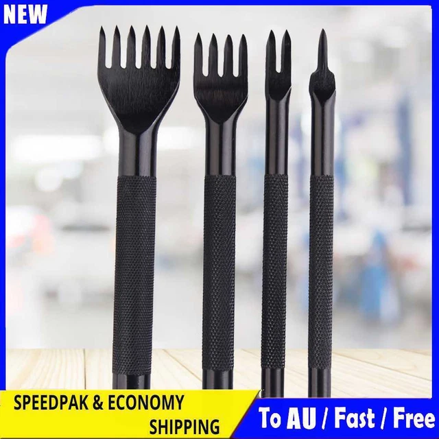 4 STYLE LEATHER Craft Hole Punch Tools Diamond Point Chisel DIY Tool