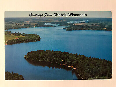Greetings From Chetek, Wisconsin WI Postcard - Chetek Lake and Prairie Lake