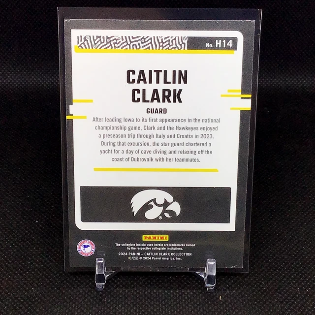 2024 PANINI Collezione Caitlin Clark Donruss punti salienti H14 Iowa