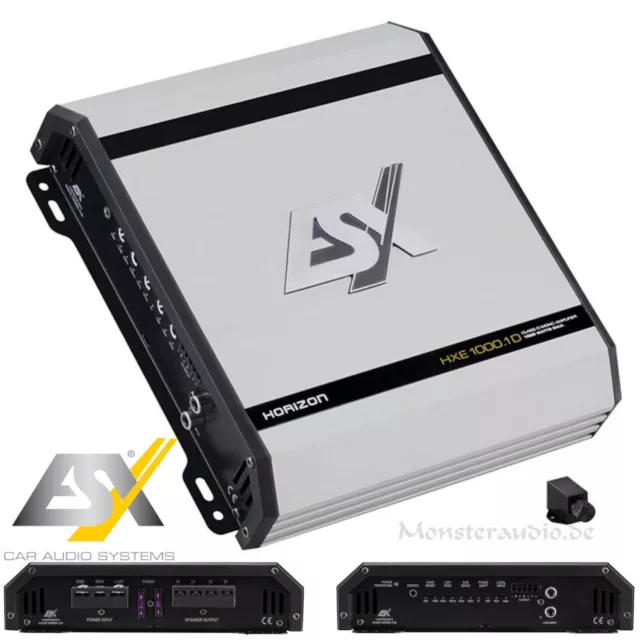 ESX Horizon 1000 Watt 1-Kanal Verstärker digital Endstufe Monoblock HXE1000.1D