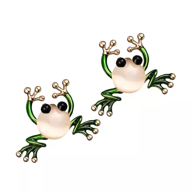 2 Pcs Frog Pin Bling Button Brooch Brooches for Women Animal