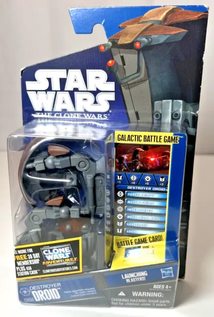 Star Wars The Clone Wars Destroyer Droid Galactic Battle Game Action Figure Raro