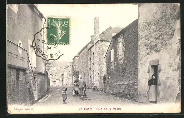 CPA La Poote, Rue de la Poste 1916