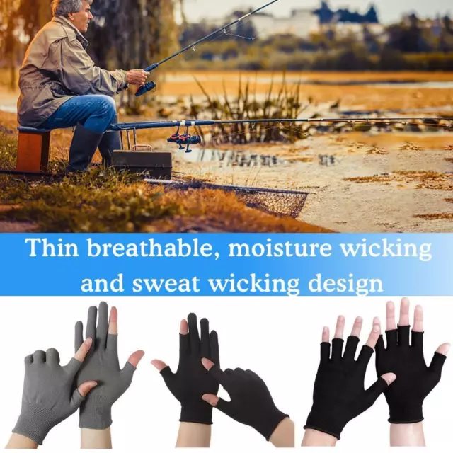 Fishing Gloves Antislip Waterproof Outdoor Sun Protection Gloves Fingerless G1I6