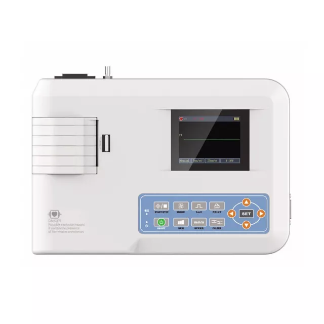 Machine ECG monocanal 12 dérivations multilingue, électrocardiographe 3