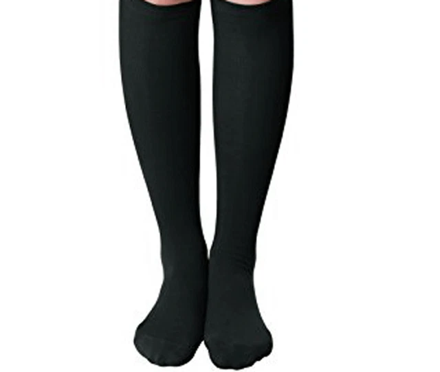 2 Pairs Navy Blue Sock Collection Knee Socks Black Cotton Dressy Girls & Boys