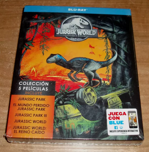 Jurassic Park+Jurassic World Coleccion 5 Peliculas 5 Blu-Ray Nuevo A-B-C