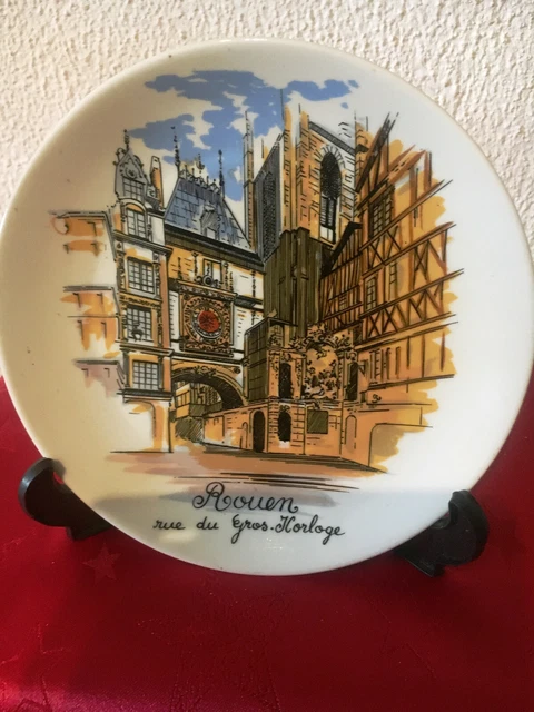 ASSIETTE PLATE ANCIENNE K&G Lunéville demi-porcelaine parfait état