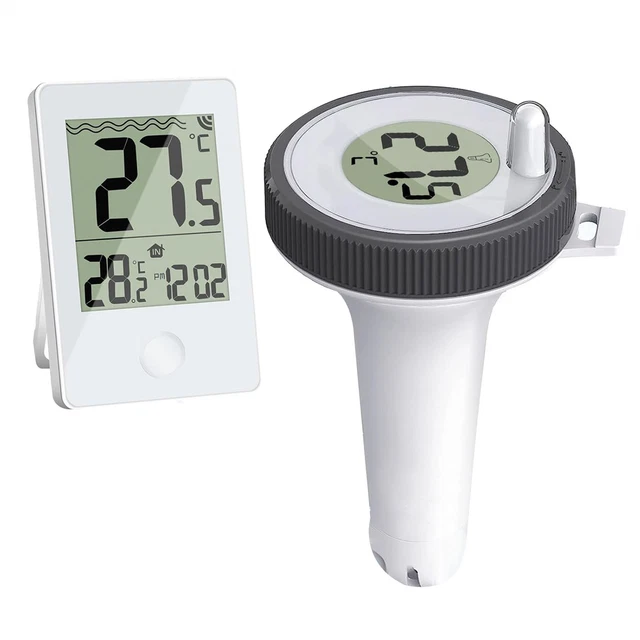 Thermomètre De Piscine Sans Fil Flottant - Portée 60m, écran LCD, étanche IP68 | Pour Piscine, Aquarium, Spa, étang