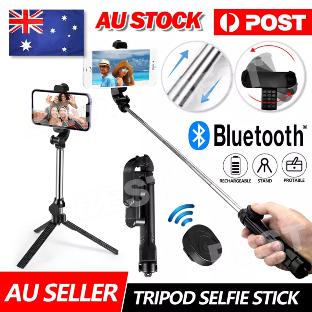 Monopod Selfie Stick Handheld Tripod Bluetooth Shutter For  iPhone SamsungNew