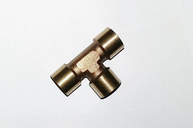 T-TEE 1/8" BSP ottone uguale da donna a donna connettore acqua aria carburante gas