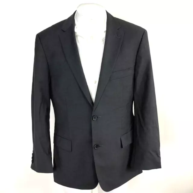 Hugo Boss Paolini Movio 38S Men's 100% Wool Button Blazer Sport Coat Jacket Gray