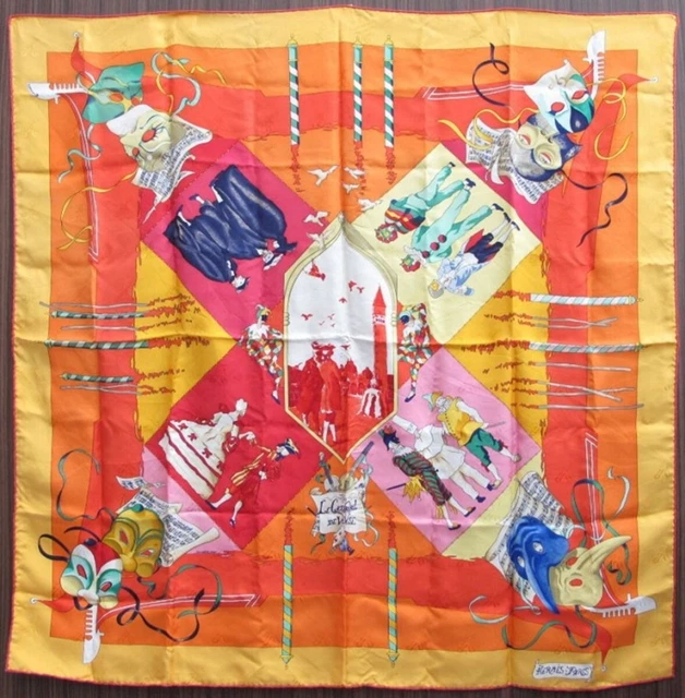 Foulard Vintage En Soie Cernobbio - 90x90 Cm, Couleur Vert, Très Bon état, Accessoire élégant