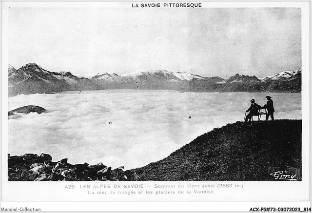 ACXP5-73-0410 - LES ALPES SAVOIE - sommet du mont jovet - la mer de nuages et