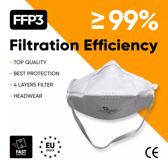 10x FFP3 Masque de protection respiratoire certifié CE masque